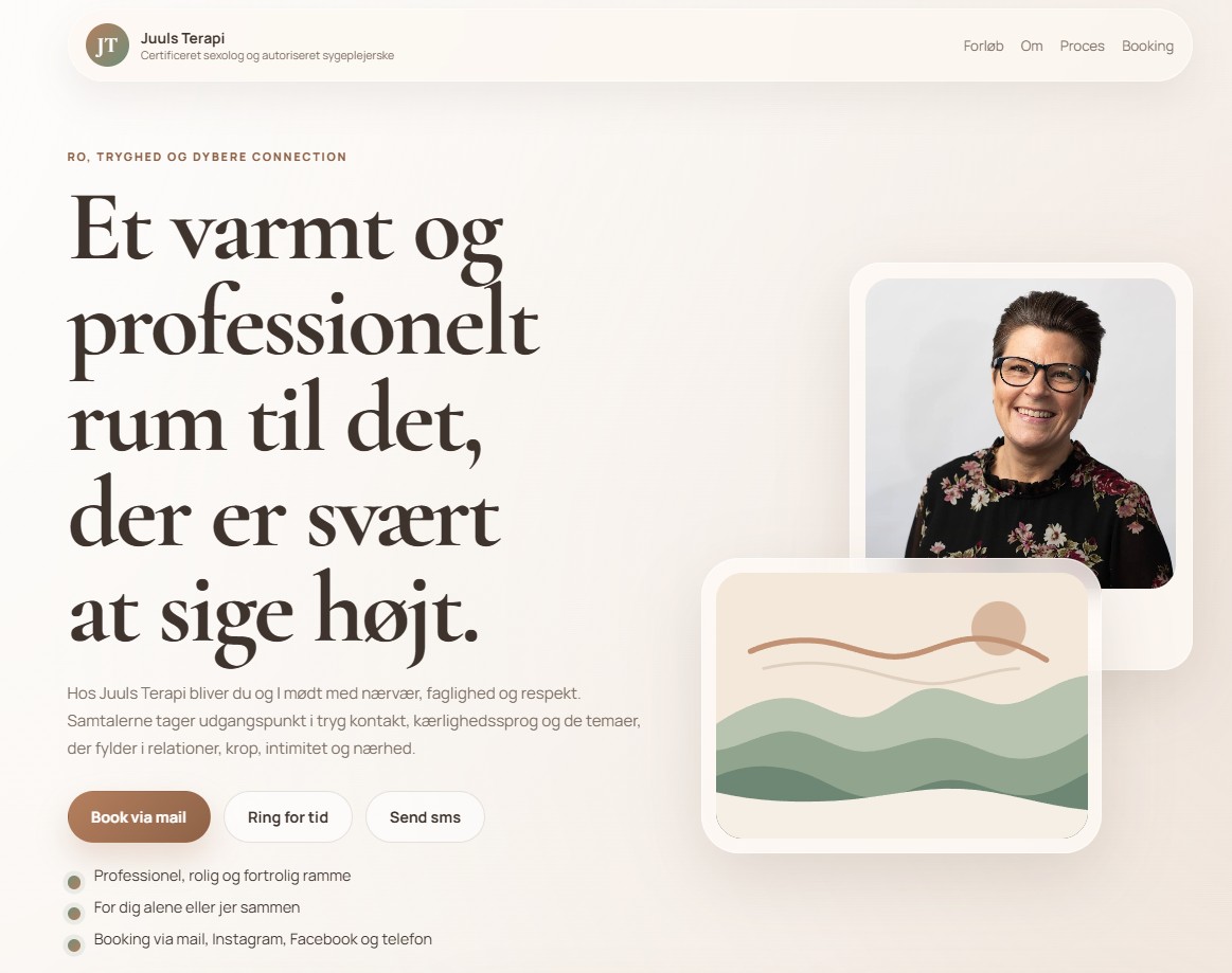 Juulsterapi om-sektion design